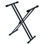 SUPPORTO PER TASTIERA A DOPPIO TUBOLARE NERO LK-514B